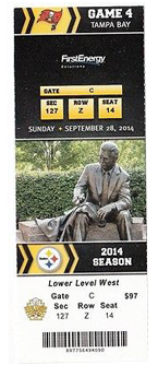 Pittsburgh Steelers vs. Tampa Bay Buccaneers 1980 Game 4 Gameday ticket BuccaneersFan