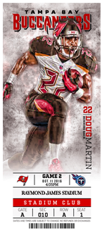 Tennessee Titans vs. Tampa Bay Buccaneers 1980 Game 4 Gameday ticket BuccaneersFan