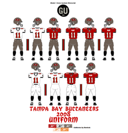 2008 Tampa Bay Buccaneers Uniform - Click To View Larger Image