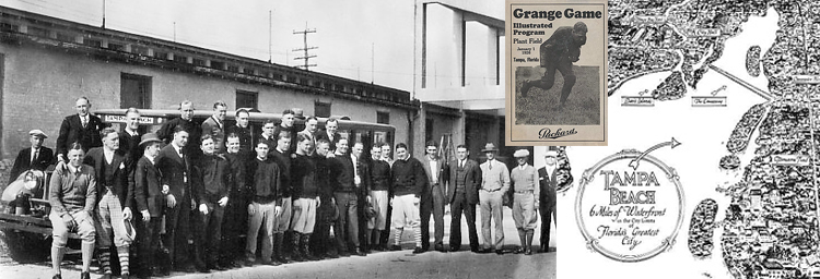 Red Grange and his Chicago Bears Tampa Beach December 30, 1925
