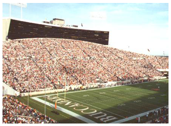 Tampa Stadium renovation in 1984