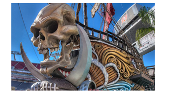 Skull & Crossed Swords In Buccaneer Bay