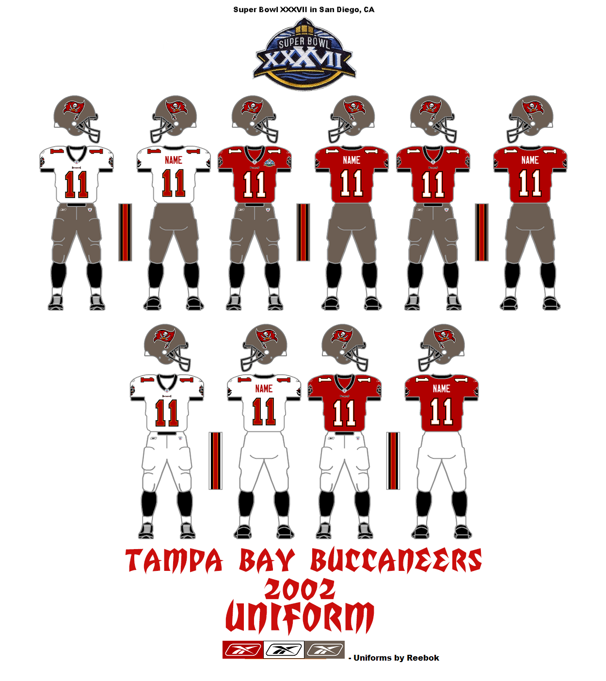 2002 tampa bay buccaneers uniforms