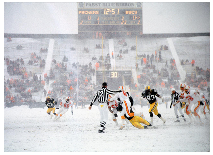 Green Bay Packers gameday scrimmage line against the Tampa Bay Buccaneers BuccaneersFan