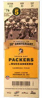 Green Bay Packers vs. Tampa Bay Buccaneers 1980 Game 4 Gameday ticket BuccaneersFan