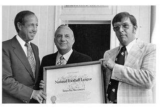 NFL Commissioner Pete Rozelle, Hugh Culverhouse and Bill Marcum