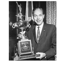 1966 Florida governor Hayden Burns holding 500 Governors Cup