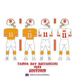 1977 Tampa Bay Buccaneers Uniform - Click To View Larger Image