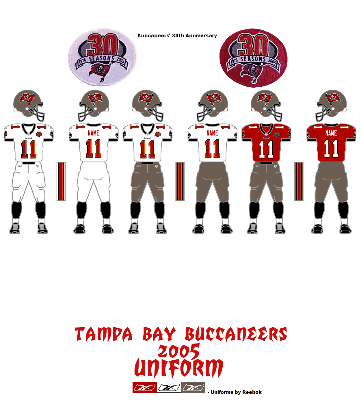 tampa bay buccaneers jersey history