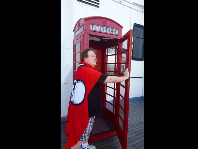 BuccaneersFan.com I discoverd this authentic England phone booth. It's time to discover my BUCS Super Powers!