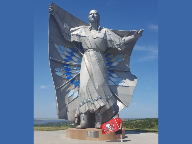A MUST SEE Dignity Statue located on a bluff between exits 263 and 265 on I-90 Chamberlain overlooking Missouri River.