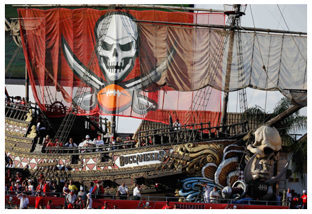 Tampa Bay Buccaneers Pirate Ship Professor Jam DJed On